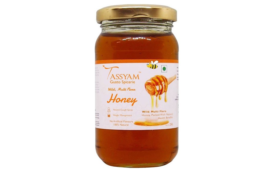 Tassyam Wild Multi Flora Honey    Glass Jar  250 grams